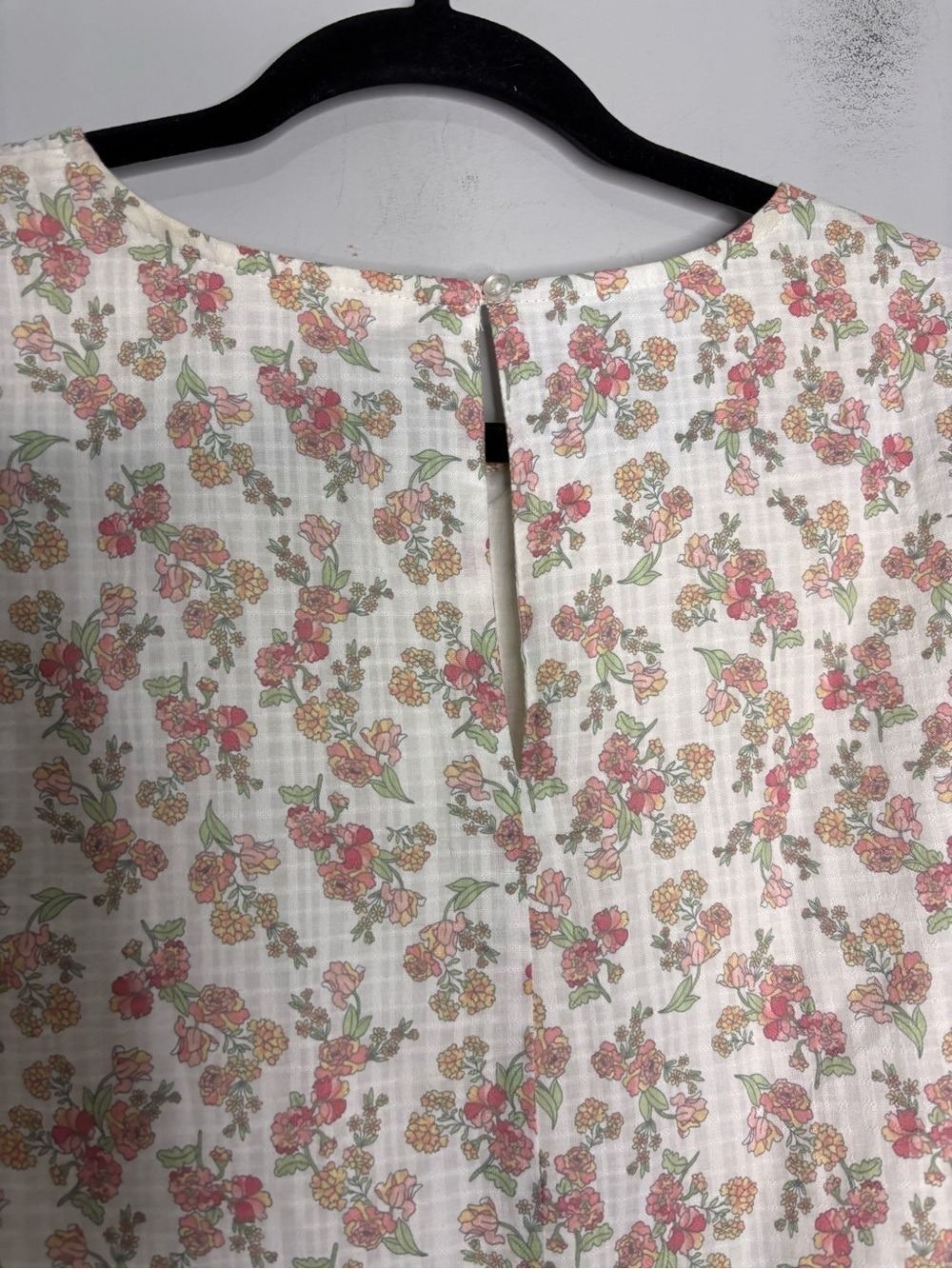 Jillian Harris Blushing Flower Tiered short Babydoll Cotton Dress, size S - Picture 11 of 16